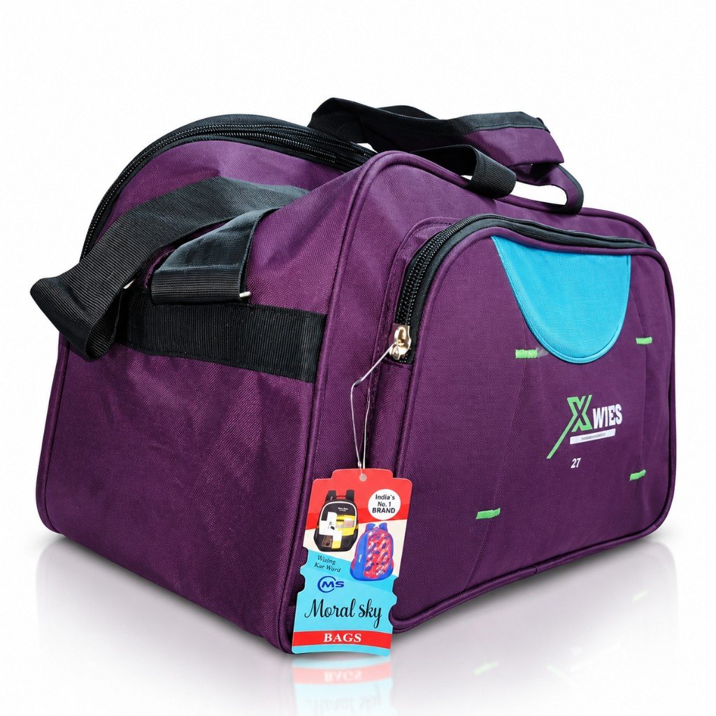 Purple cabin duffel bag