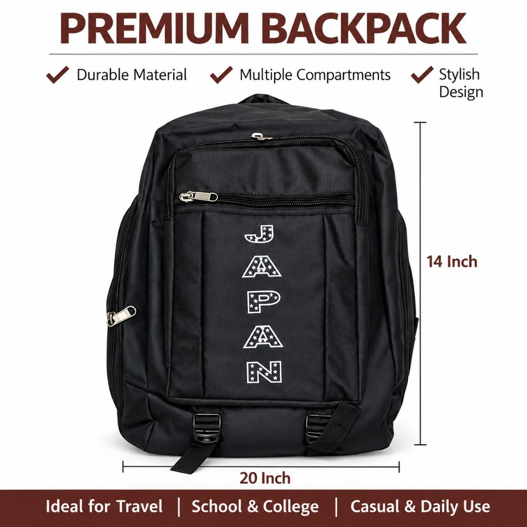 Black premium backpack