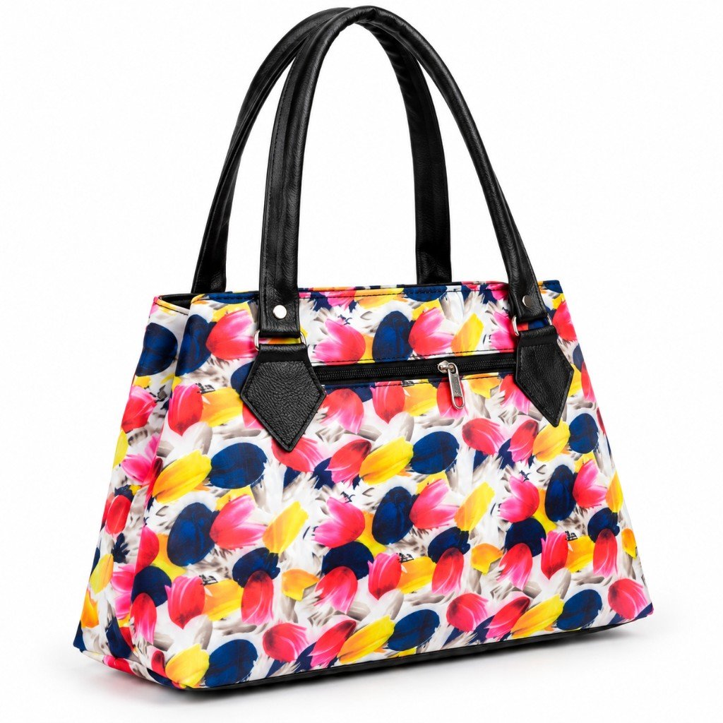 Colourful printed handbag