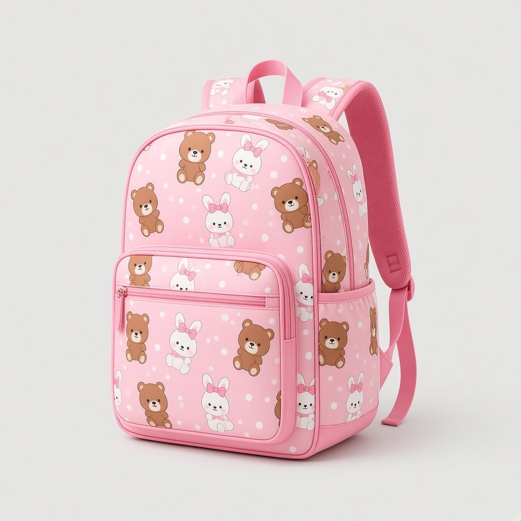 Pink school backpack